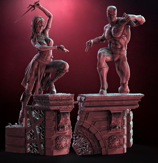 Elektra temerário files Super heróis sanix3d 3d print model - Mito3D