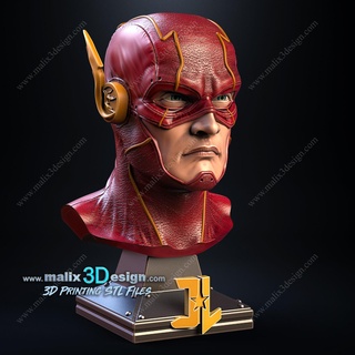 flash bust -files superheroes sanix3d 3d print model - Mito3D