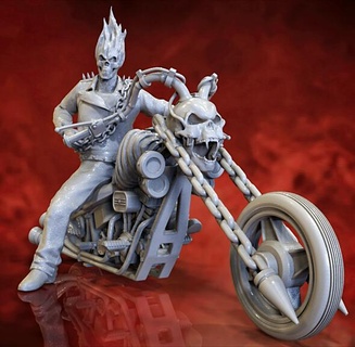 ghost rider - 3d model printing superheroes sanix3d 3d print model - Mito3D