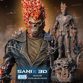 ghost rider -files superheroes sanix3d 3d print model - Mito3D