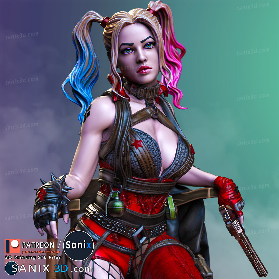 Harley Quinn files Super heróis sanix3d 3D print model - Mito3D