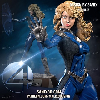 invisible mujer fantástico files superhéroes sanix3d 3d print model - Mito3D