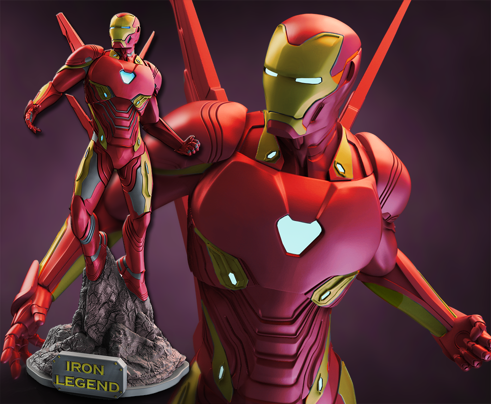 Demir adam 3d baskı dosyaları süper kahramanlar sanix3d 3D print model - Mito3D