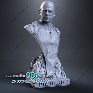 John mcclane Büste files Superhelden sanix3d 3d print model - Mito3D