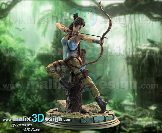 Lara Croft files Superhelden sanix3d 3D print model - Mito3D