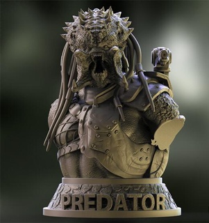 depredador busto files 3d impresión superhéroes sanix3d 3d print model - Mito3D