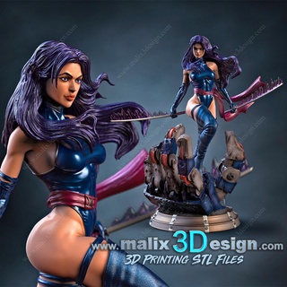 psyloke x-men -files superheroes sanix3d 3d print model - Mito3D