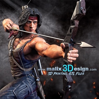 rambo files super héros sanix3d 3d print model - Mito3D