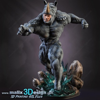 rhinocéros files super héros sanix3d 3d print model - Mito3D