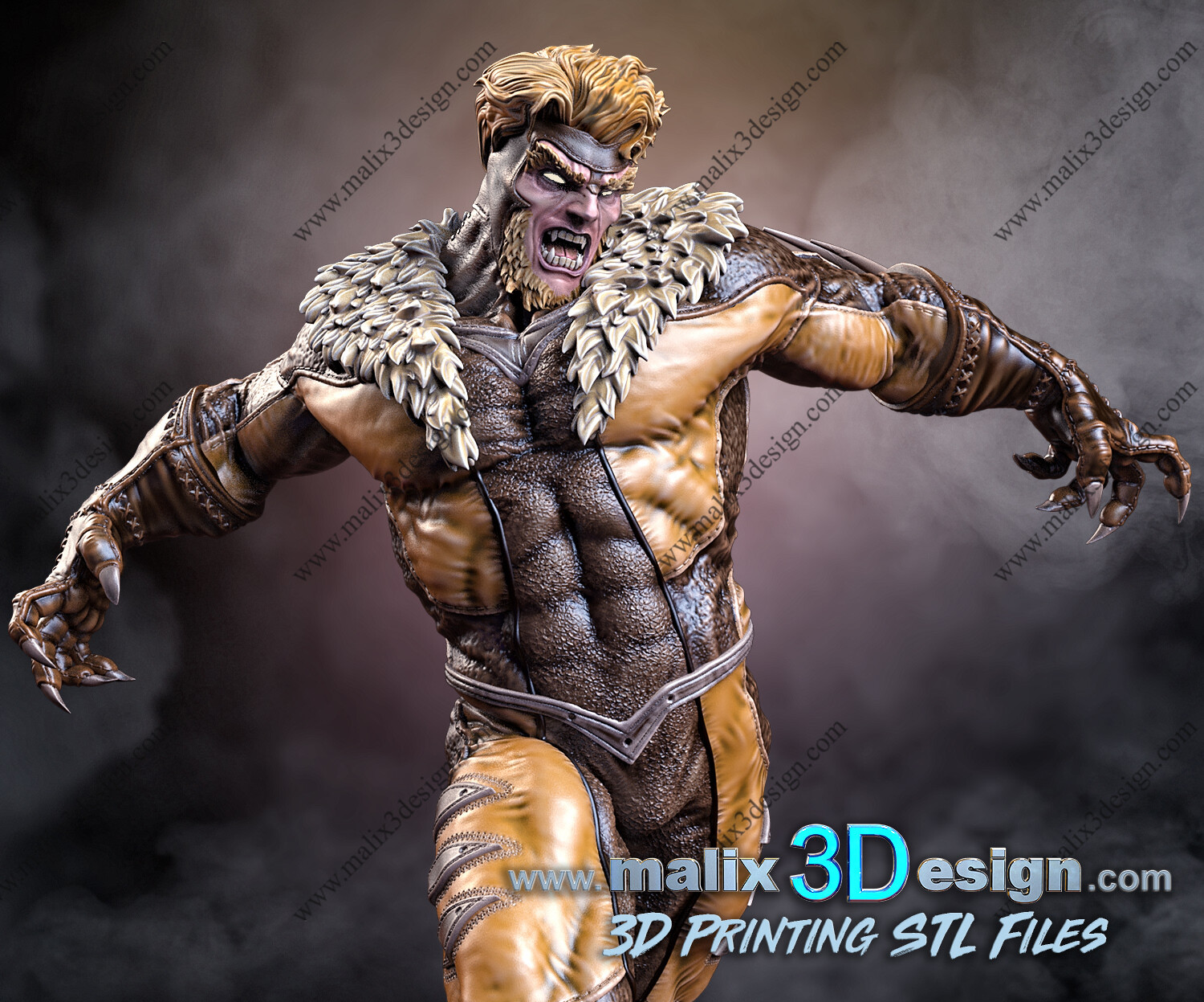 sabretooth files supereroi sanix3d 3D print model - Mito3D
