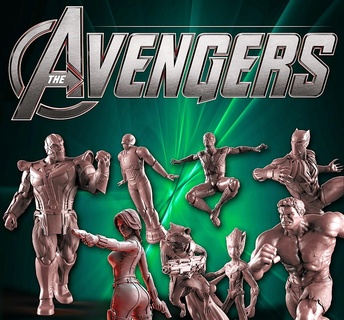 set avengers infinity war - 3d printing superheroes sanix3d 3d print model - Mito3D
