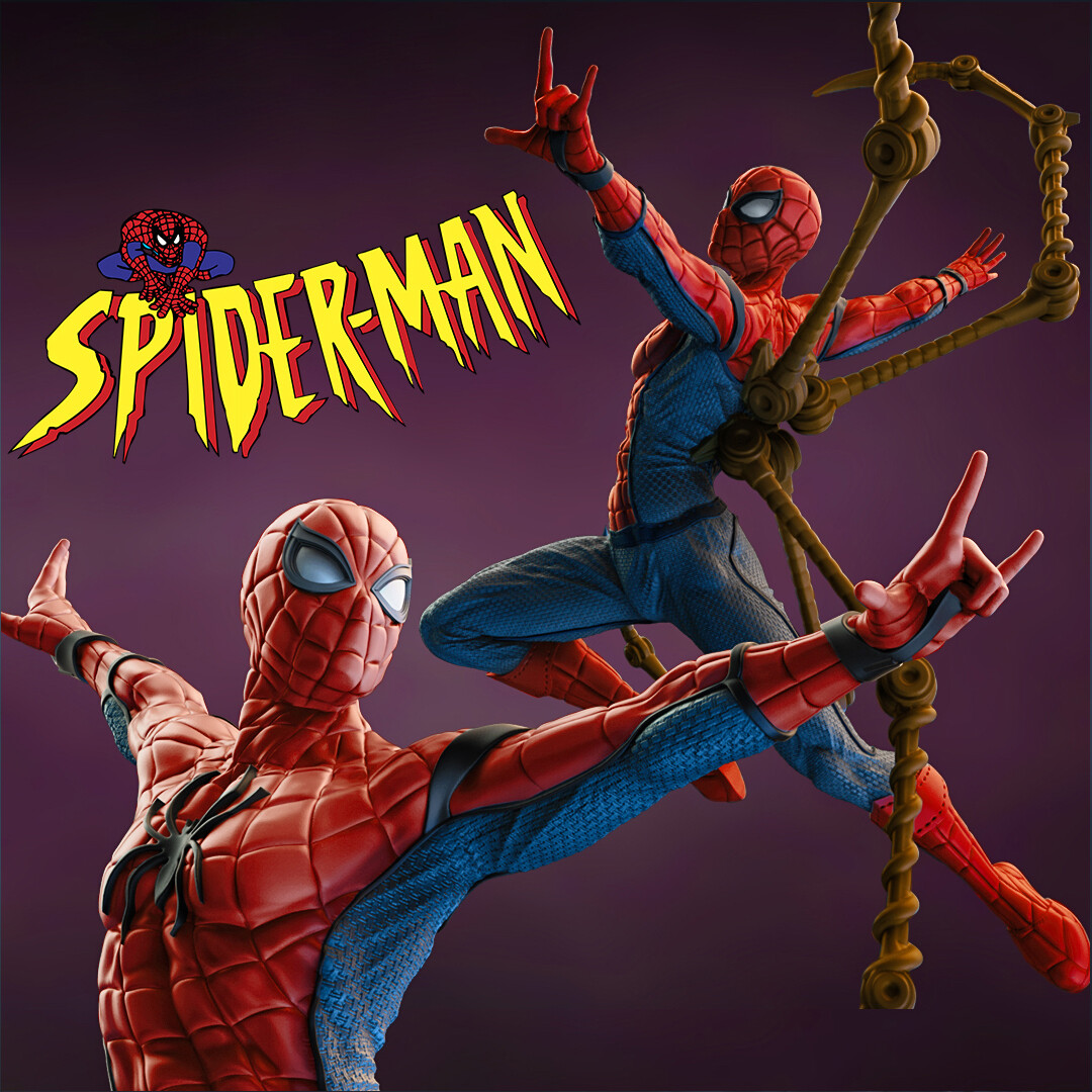 spider man 3d baskı dosyaları süper kahramanlar sanix3d 3D print model - Mito3D