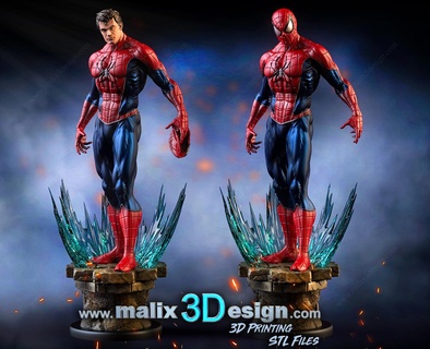 spider man uğursuz diyorama files süper kahramanlar sanix3d 3d print model - Mito3D