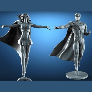 Super Girl Superman 3d impression super héros sanix3d 3d print model - Mito3D