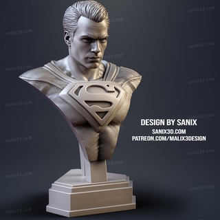 superman bust -files superheroes sanix3d 3d print model - Mito3D