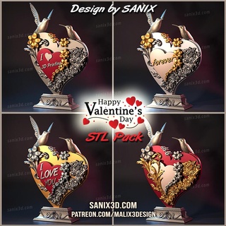 Valentinstag Dekoration files Superhelden sanix3d 3d print model - Mito3D