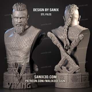 vikingo busto files superhéroes sanix3d 3d print model - Mito3D