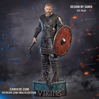viking Ragnar Lothbrok files super héros sanix3d 3d print model - Mito3D