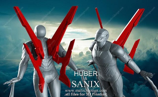 ailes fer homme marque 50 costume 3d impression super héros sanix3d 3d print model - Mito3D