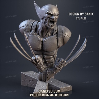 carcajou buste files super héros sanix3d 3d print model - Mito3D