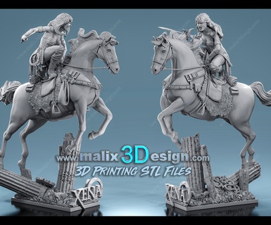 xena files Super heróis sanix3d 3d print model - Mito3D