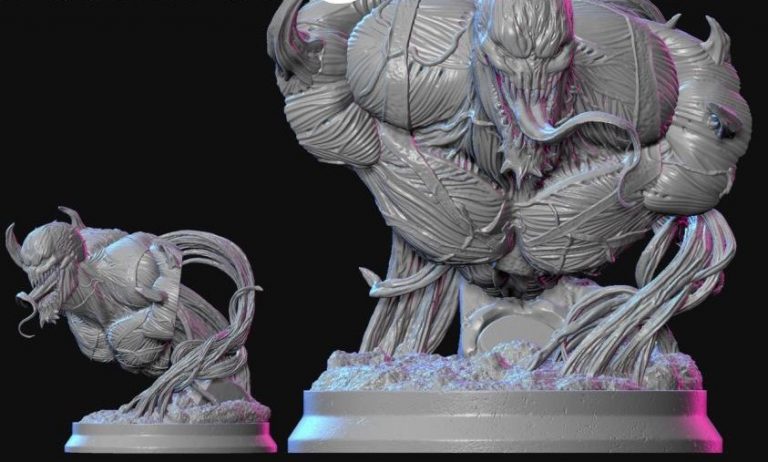 anti venom bust 3D print model - Mito3D