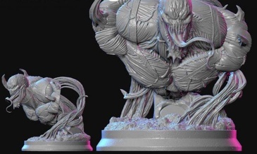 anti venom bust anti venom 3d print model - Mito3D