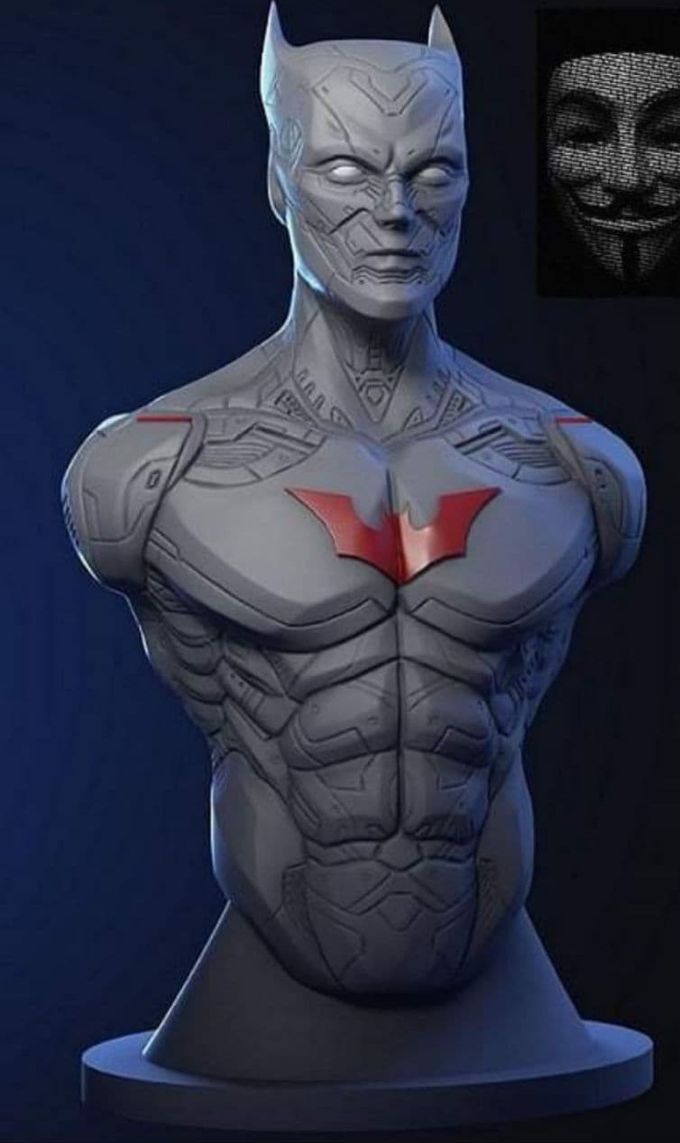 batman 3d bust bust 3D print model - Mito3D