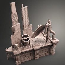 Batman diorama 3d stampa miniatura assemblaggio pipistrello uomo dc i fumetti albator arcadia capitano Harlock aquaman gara signore anelli naruto orochimaru infuria eroi grande 3d print model - Mito3D