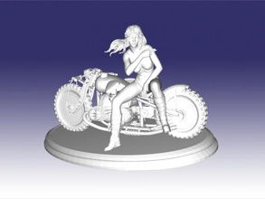 biker girl 18+ 3d print model - Mito3D