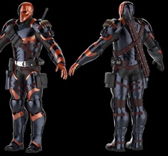 deathstroke arkham knight costume armor suit cartoons 3d print model - Mito3D