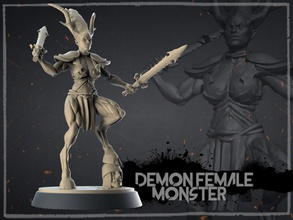 demon monster female games 3d print model - Mito3D