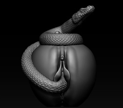 veille Pomme serpent res 18+ libre modèles 3d print model - Mito3D