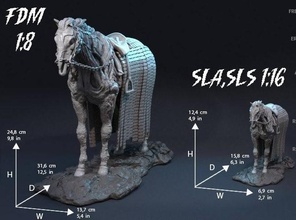 game throne war horse animals 3d print model - Mito3D