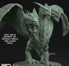 headed dragon dragons 3d print model - Mito3D