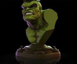Hulk büst 3d print model - Mito3D