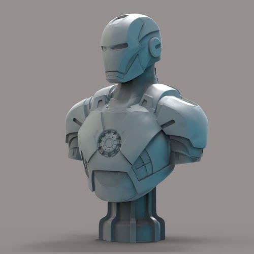 iron man bust bust 3D print model - Mito3D