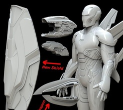 ferro uomo marchio corpo armatura meraviglia 3d print model - Mito3D