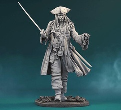 jack sparrow 3d printing figurine assembly movies 3d print model - Mito3D