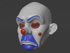 joker bank mask dark knight wearable helmets 3d print model - Mito3D
