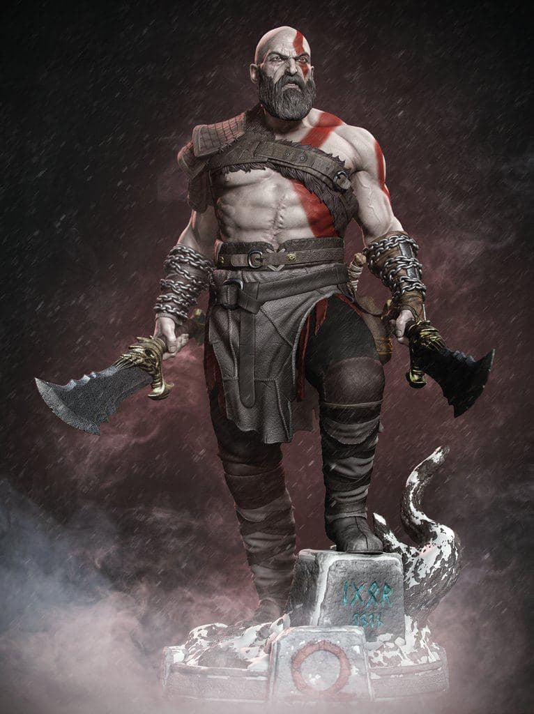 Kratos Deus guerra jogos 3D print model - Mito3D