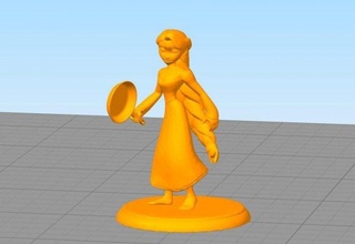 rapunzel cartoni animati 3d print model - Mito3D