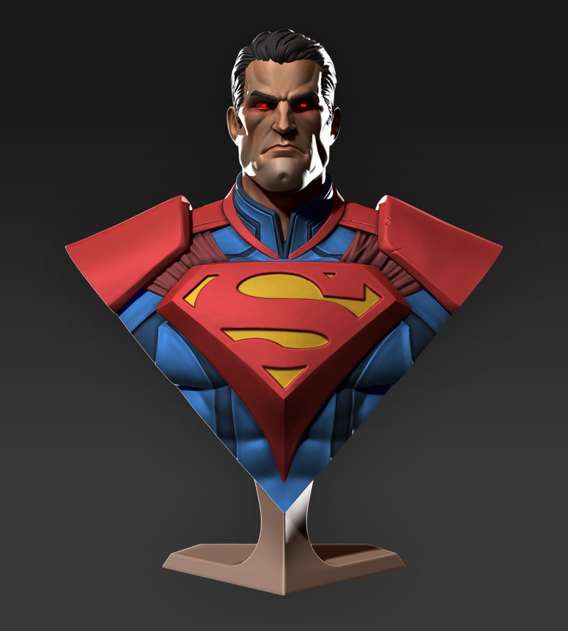 superman injustice bust 3D print model - Mito3D