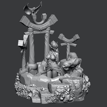 tyrande elfe fontaine 18+ 3d print model - Mito3D