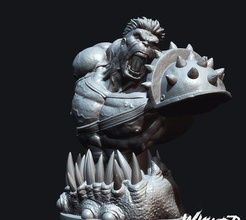 wicked hulk planet bust misc 3d print model - Mito3D