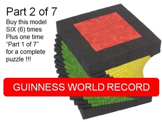 17x17x17 2 of 7 oskar furgão deventer rubik's cubo tortuoso enigma jogos quebra cabeças arte matemático 3d print model - Mito3D