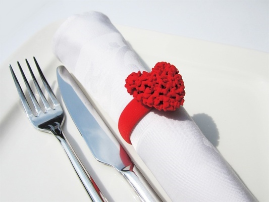 365 corazones servilleta anillo dias amistad corazón amor año hogar casa decoración mesa mercancía accesorios 3d print model - Mito3D