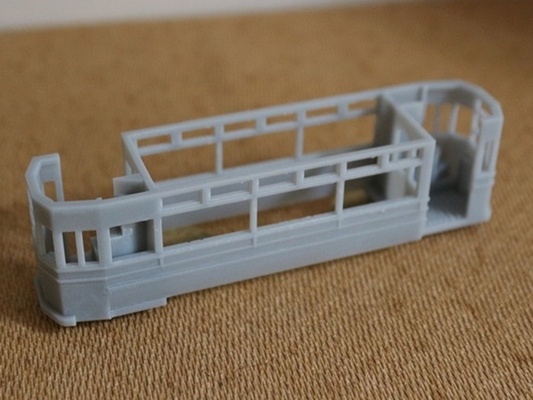 brighton tram deck complete stairs 4mm scale models vehicles 3d print model - Mito3D