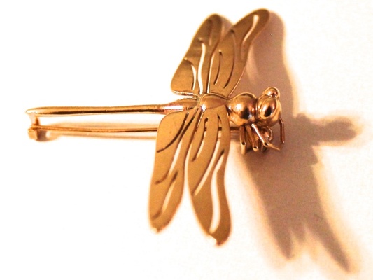 dragonfly brooch or hairpin jewelry brooches fashion 3d print model - Mito3D