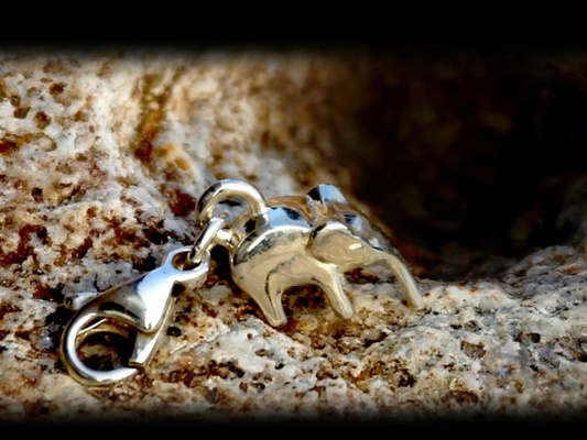 elephant charms jewel silver jewelry 3d print model - Mito3D